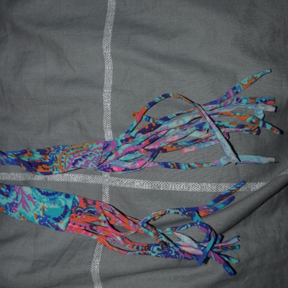 Blue Patterned Bikini Bottoms - Picture 3 of 3